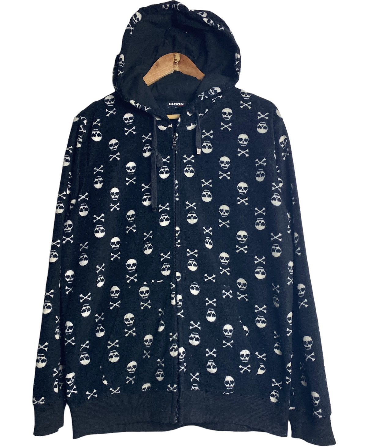 Edwin × Japanese Brand Edwin skull full print hoodies Size US S / EU 44-46 / 1 - 1 Thumbnail