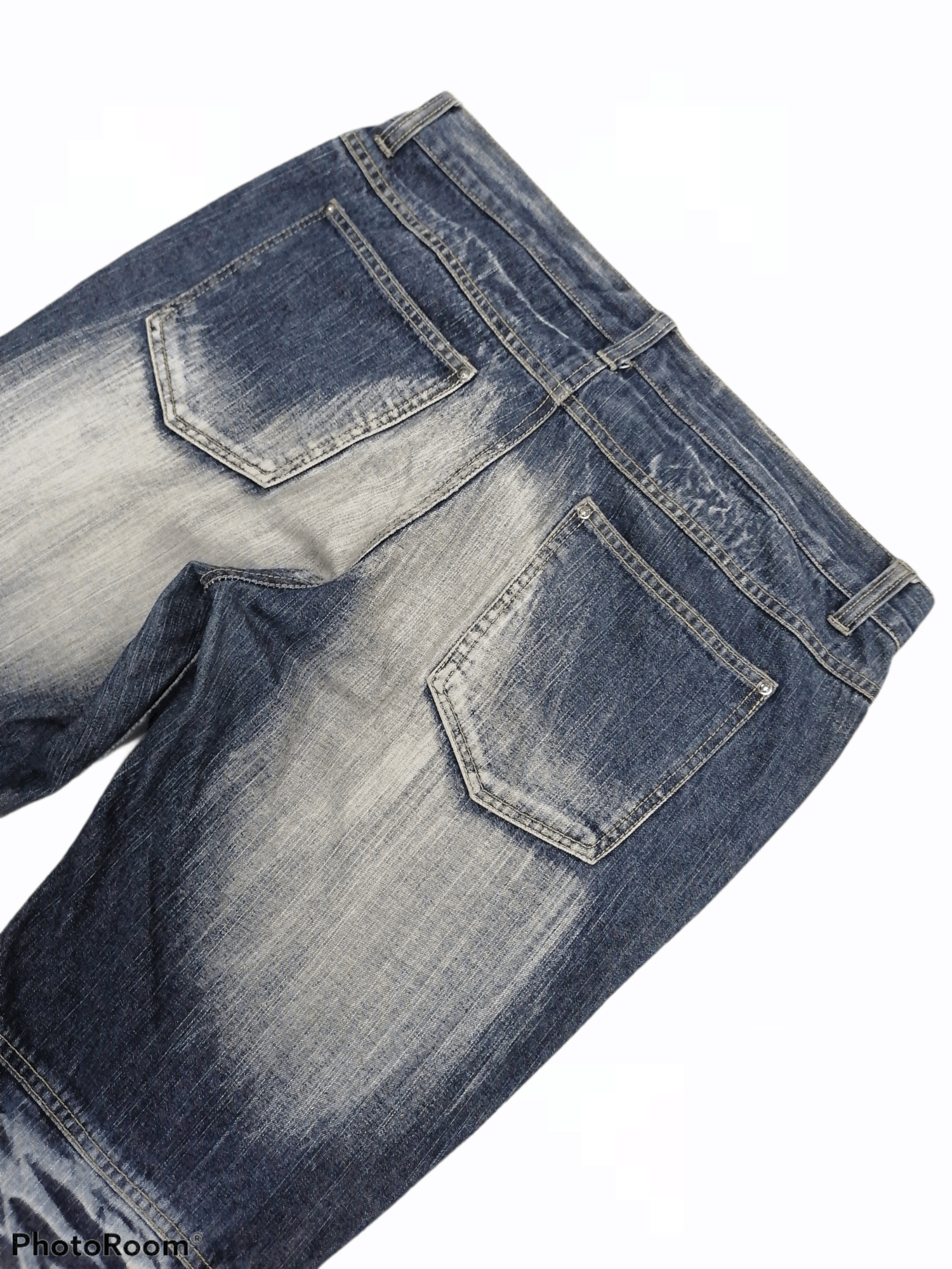 Japanese Brand Flare Jeans Topism Claw Mark Smoke Denim Pants Size US 34 / EU 50 - 6 Thumbnail