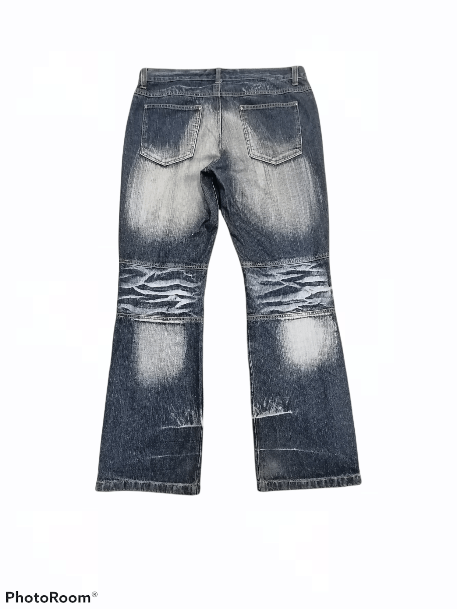 Japanese Brand Flare Jeans Topism Claw Mark Smoke Denim Pants Size US 34 / EU 50 - 5 Thumbnail