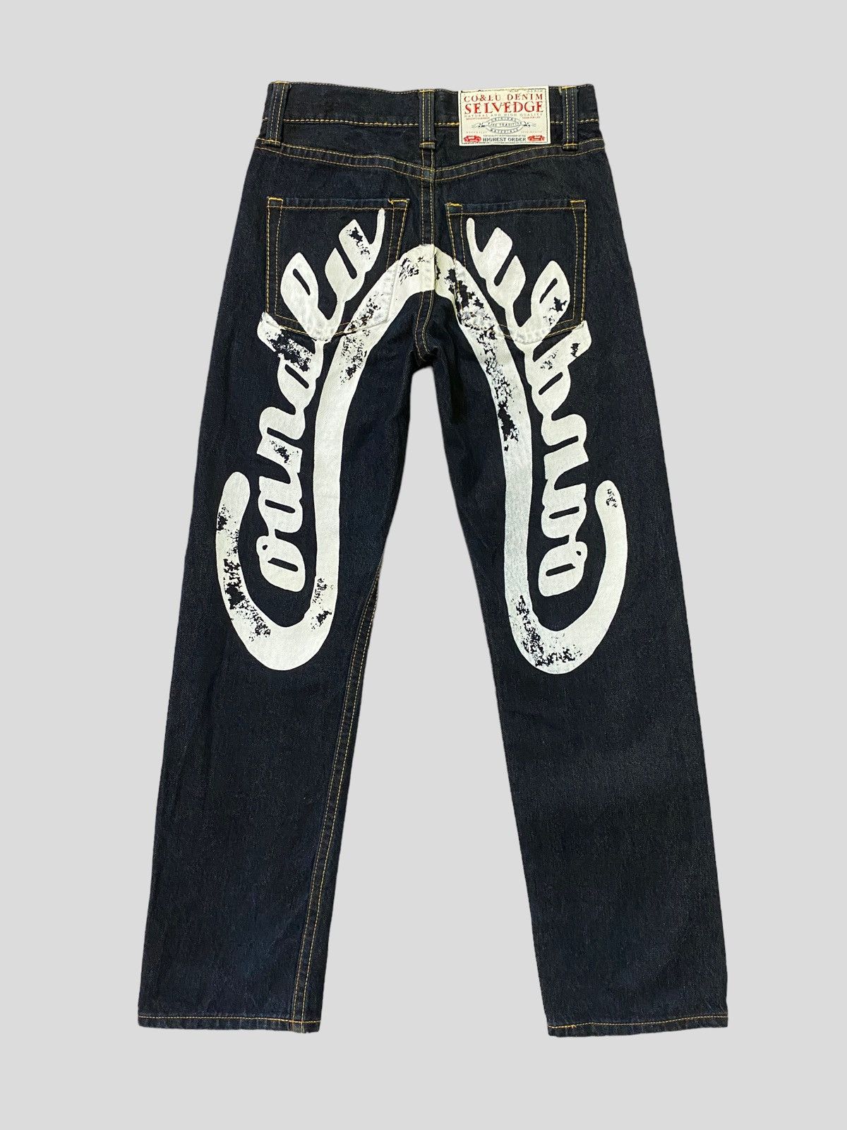 image of Gotcha x Vintage Big Daicock Co & Lu Selvedge Denim Jeans in Blue, Men's (Size 27)