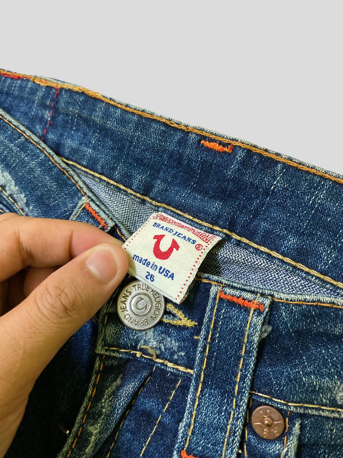 True Religion Flared TRUE RELIGION Distressed Low Rise Bootcut Size US 27 - 13 Thumbnail