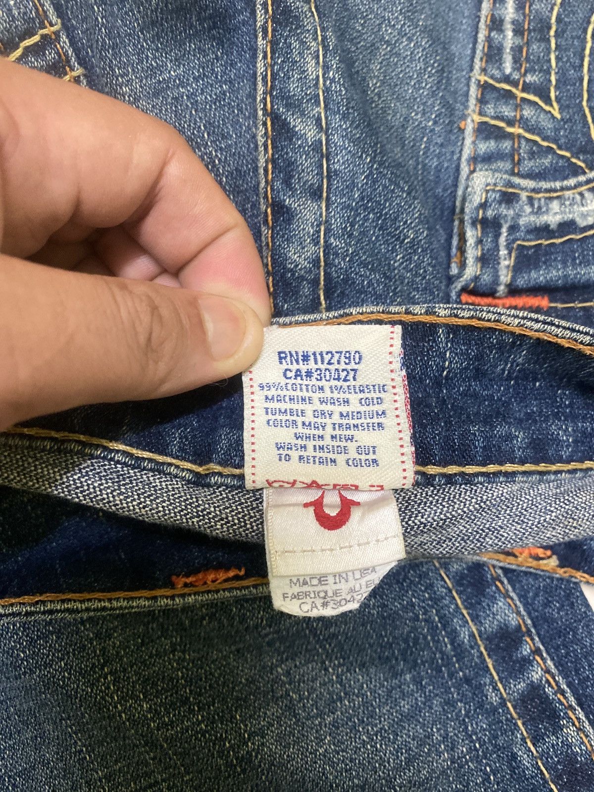 True Religion Flared TRUE RELIGION Distressed Low Rise Bootcut Size US 27 - 14 Thumbnail