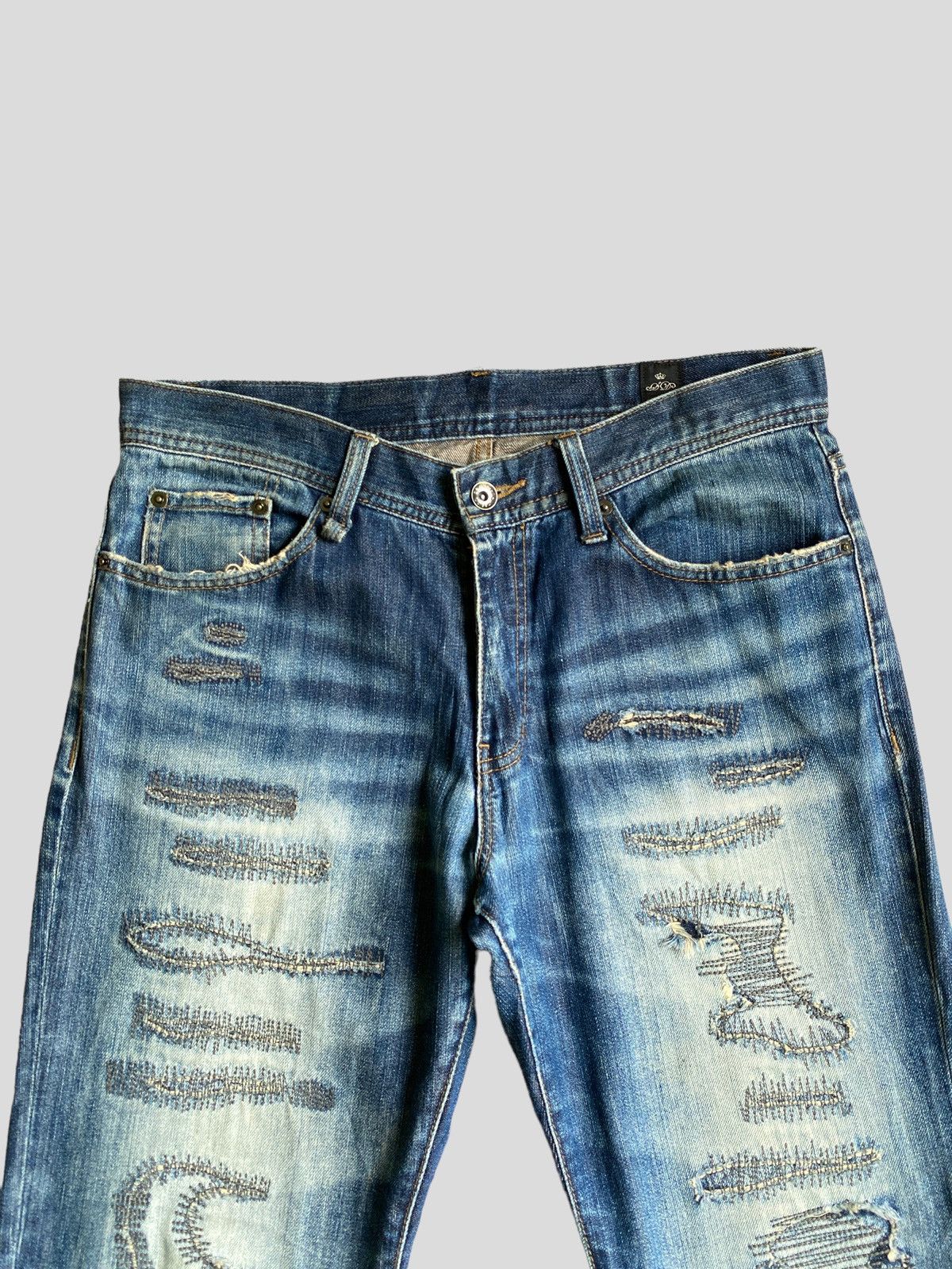 Tornado Mart Vintage SEMANTIC DESIGN Distressed Tornado Mart Style Denim Size US 31 - 4 Thumbnail