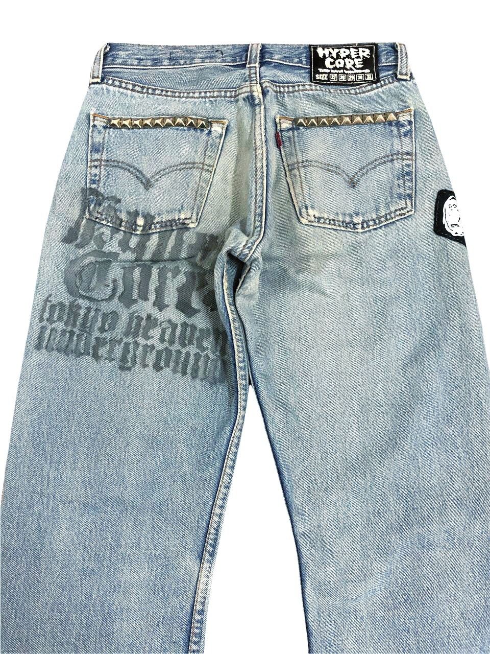 Levi's × Vintage Vintage Levis Distressed Custom Patch Punk Jeans Size US 27 - 4 Thumbnail