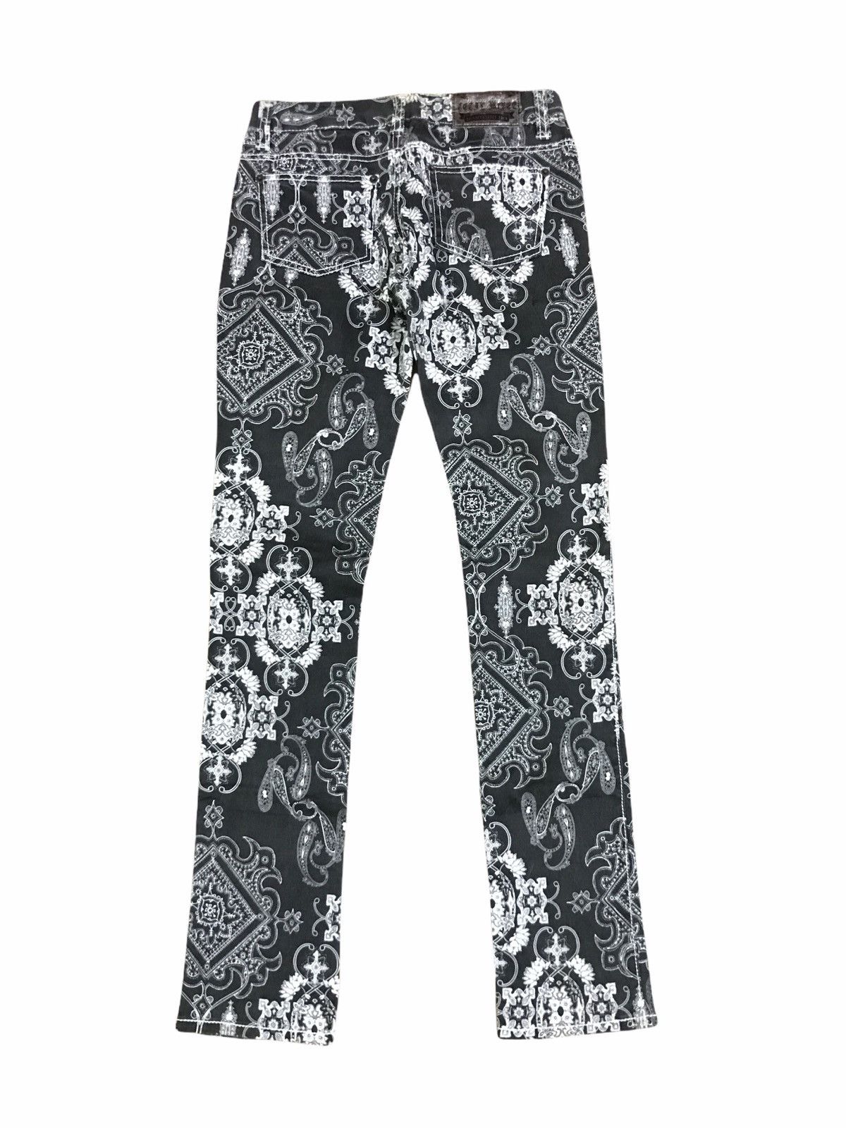 Japanese Brand × Jean Paul Gaultier × Vintage Japanese Brand Cecil Mcbee Overprint Bandana Skinny Pants Size US 27 - 2 Thumbnail