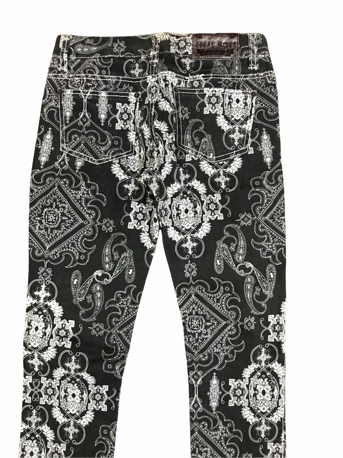 Japanese Brand × Jean Paul Gaultier × Vintage Japanese Brand Cecil Mcbee Overprint Bandana Skinny Pants Size US 27 - 4 Thumbnail