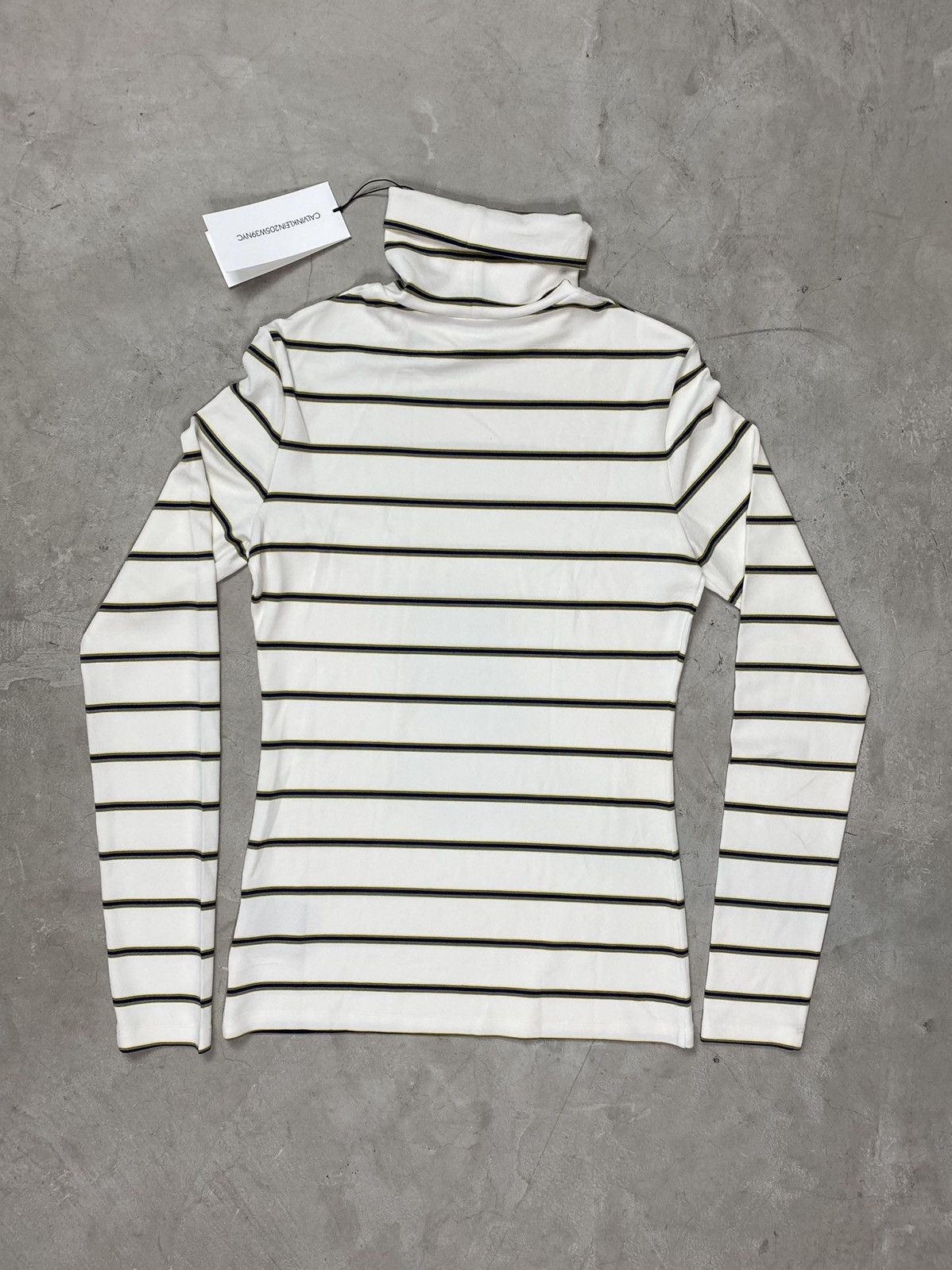 Calvin Klein 205W39NYC Calvin Klein 205W39NYC Striped Logo Turtleneck Size US L / EU 52-54 / 3 - 7 Thumbnail