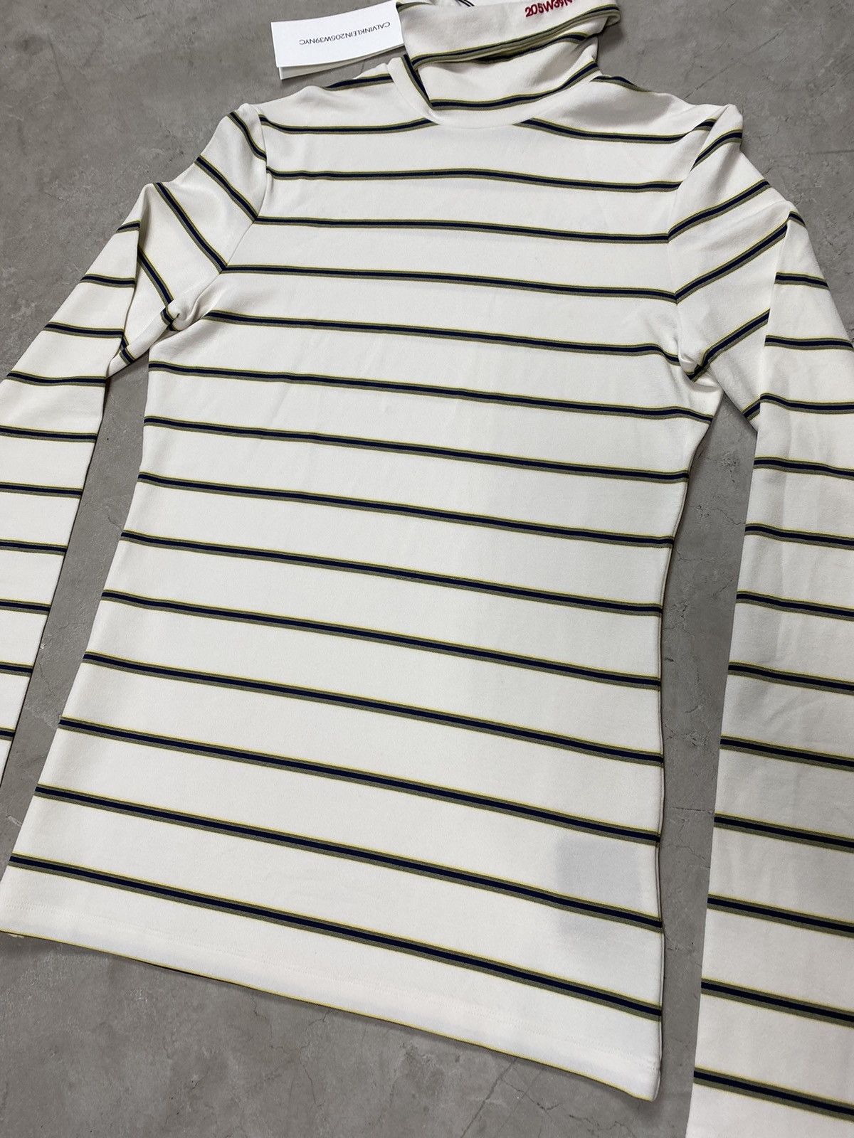 Calvin Klein 205W39NYC Calvin Klein 205W39NYC Striped Logo Turtleneck Size US L / EU 52-54 / 3 - 2 Thumbnail