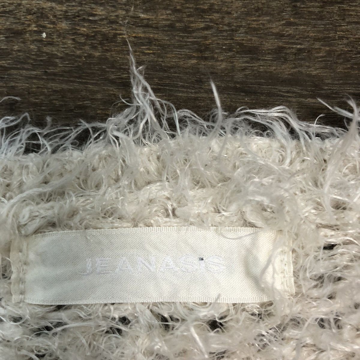 Homespun Knitwear × Japanese Brand DL Jeanasis Cream/Black Mohair Shag Shaggy Knitwear #B633 Size L / US 10 / IT 46 - 11 Thumbnail
