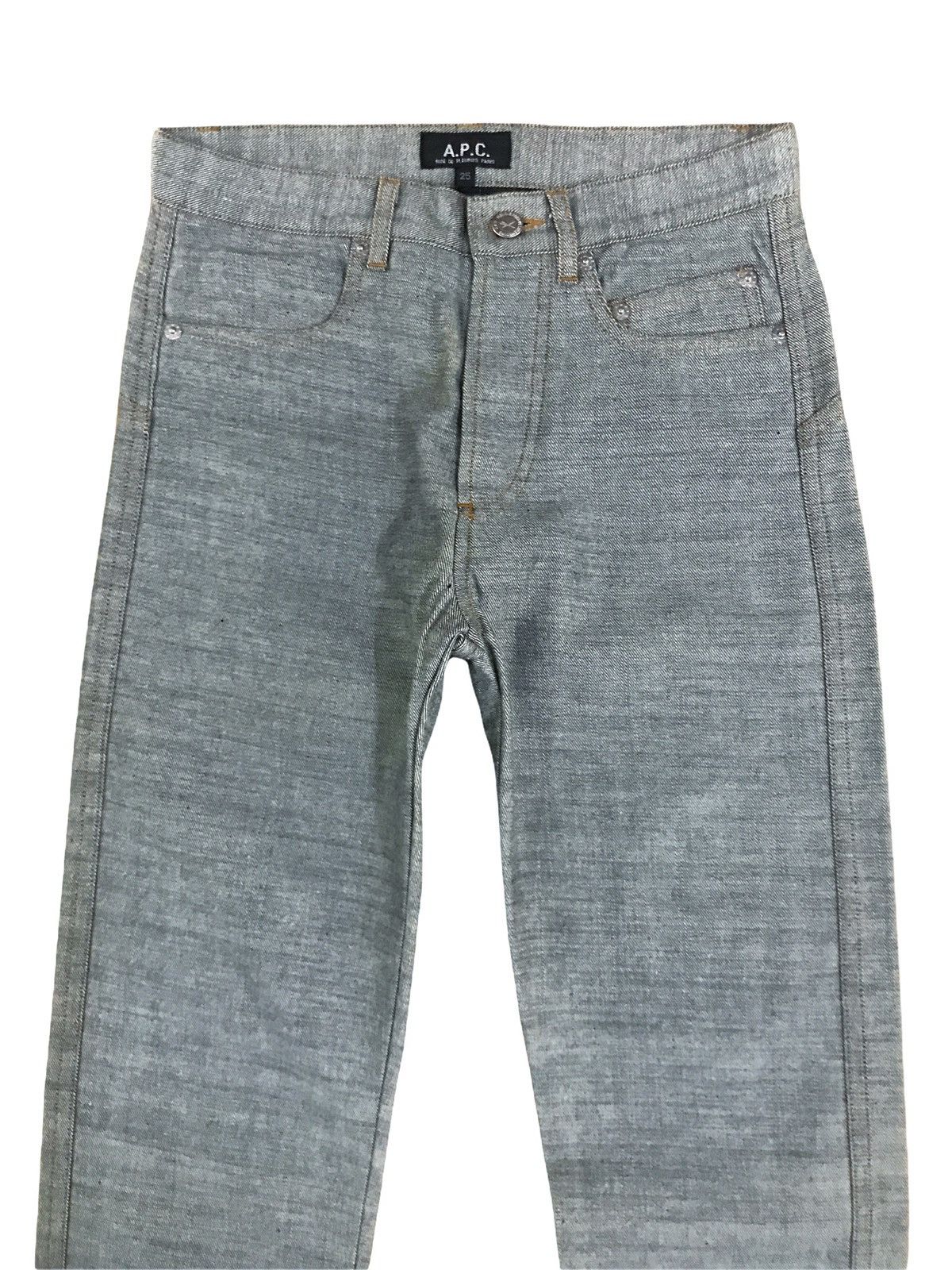 A.P.C. A.P.C Reverse Denim Pattern Button Jeans Size US 26 / EU 42 - 3 Thumbnail