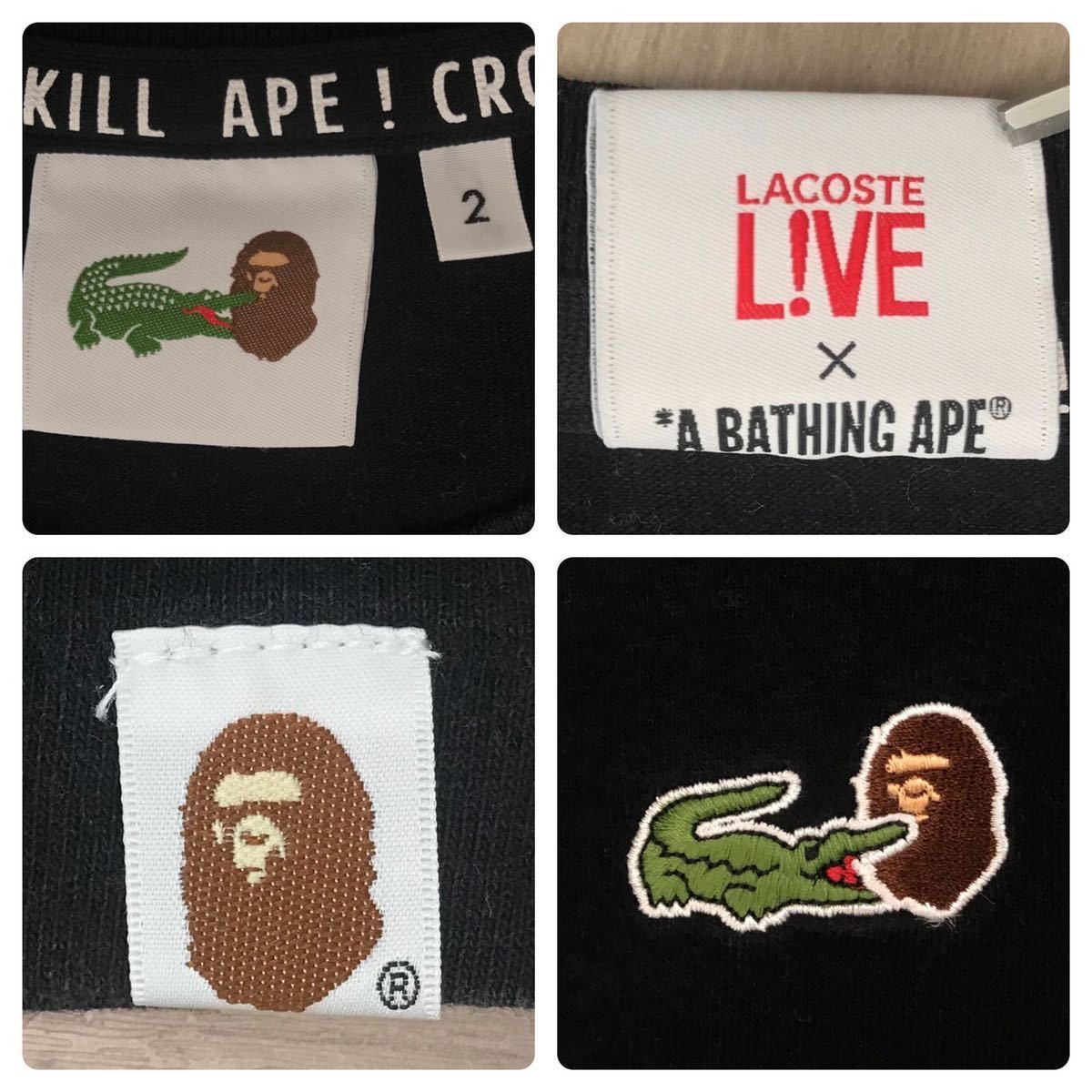 Bape × Lacoste BAPE × LACOSTE L!VE CROCODILE BAPE HEAD T-shirt Size US S / EU 44-46 / 1 - 4 Thumbnail