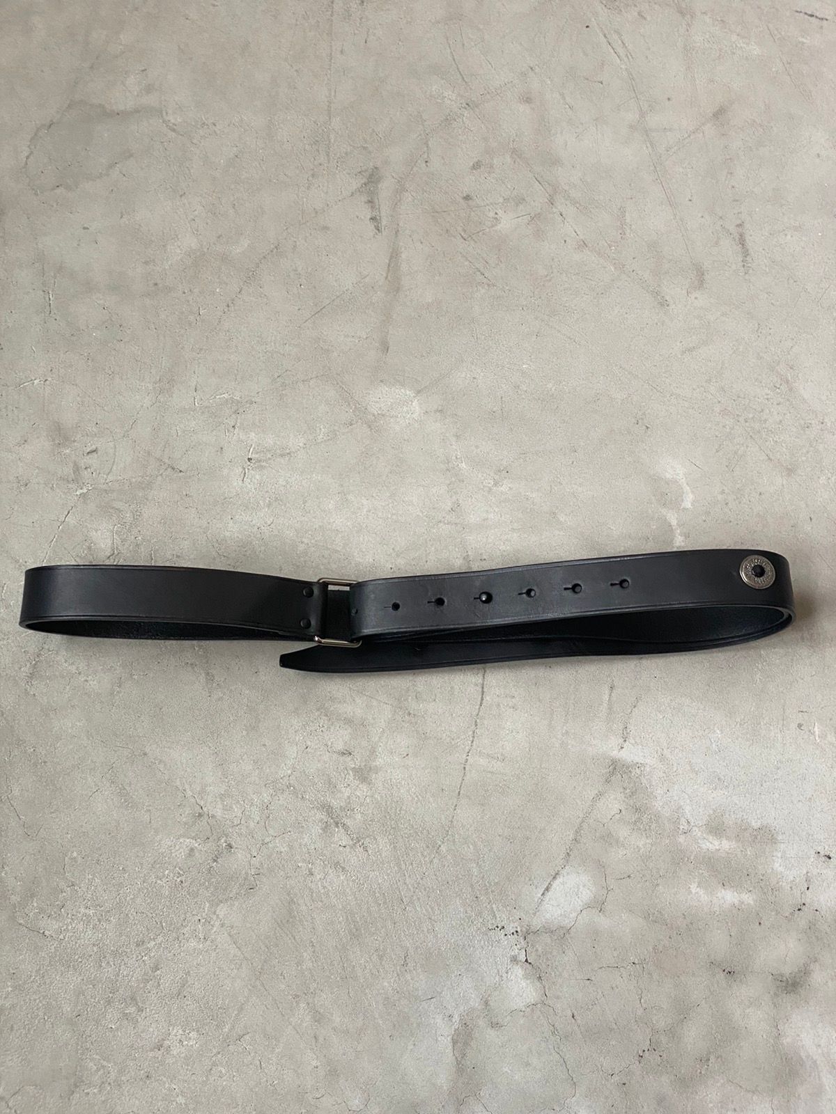 Pre-owned Lanvin Belt W/ Silver & Onyx Concho Detailing In Black