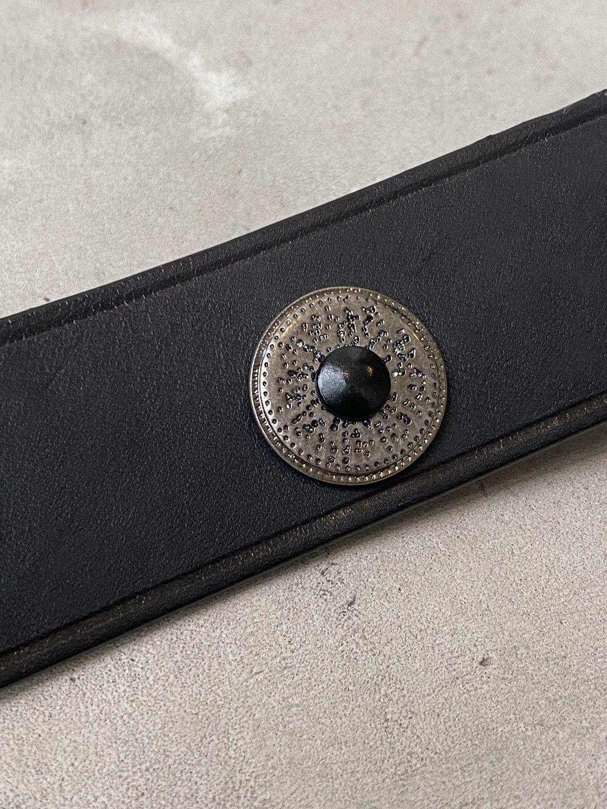 Lanvin Lanvin Belt W/ Silver & Onyx Concho Detailing Size ONE SIZE - 5 Thumbnail