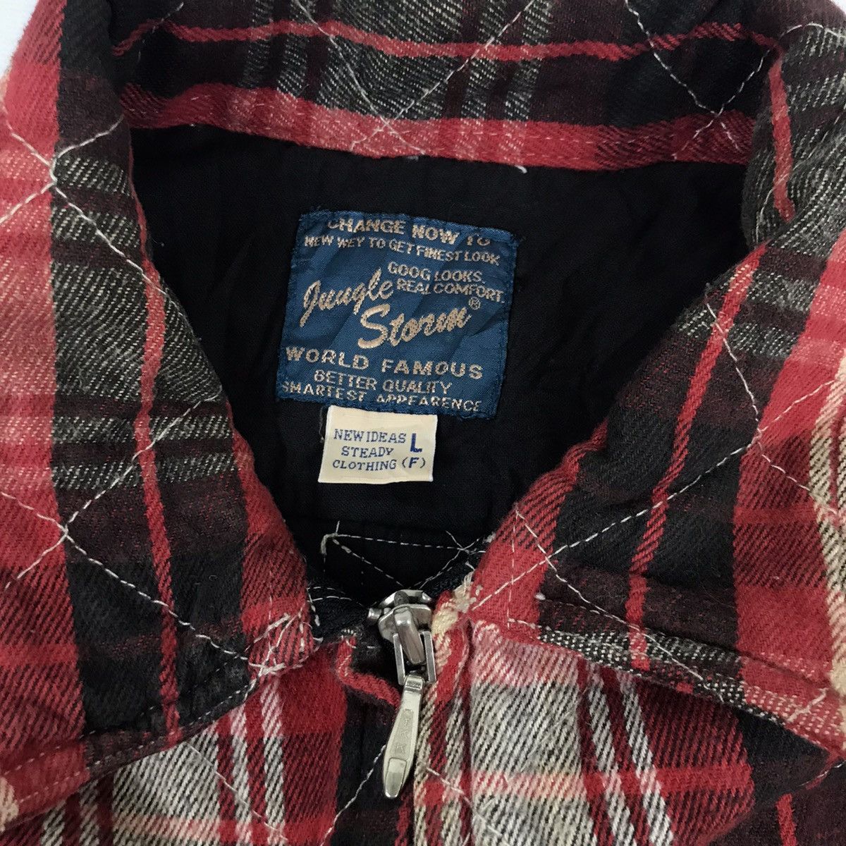 Japanese Brand × Vintage Vintage JUNGLE STORM workwear hunting quilted plaid jacket Size US L / EU 52-54 / 3 - 5 Thumbnail