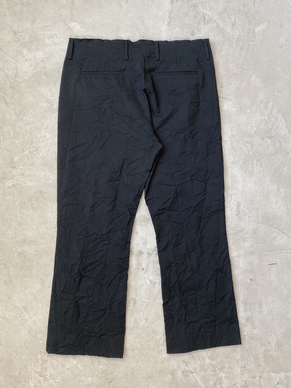 Acne Studios Acne Studios Crushed Wool Raw Edge Flared Trousers Size US 34 / EU 50 - 7 Thumbnail