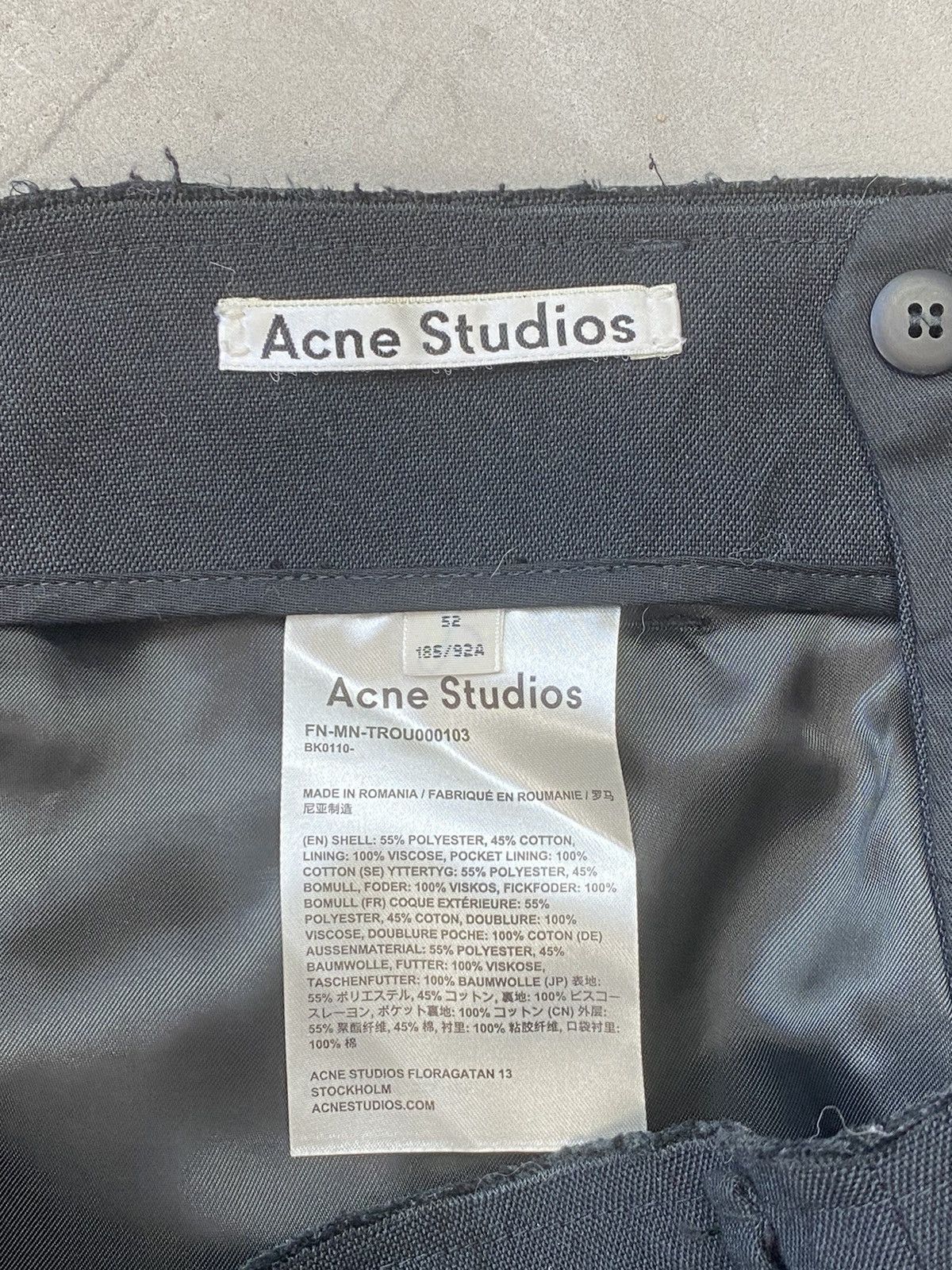Acne Studios Acne Studios Crushed Wool Raw Edge Flared Trousers Size US 34 / EU 50 - 5 Thumbnail