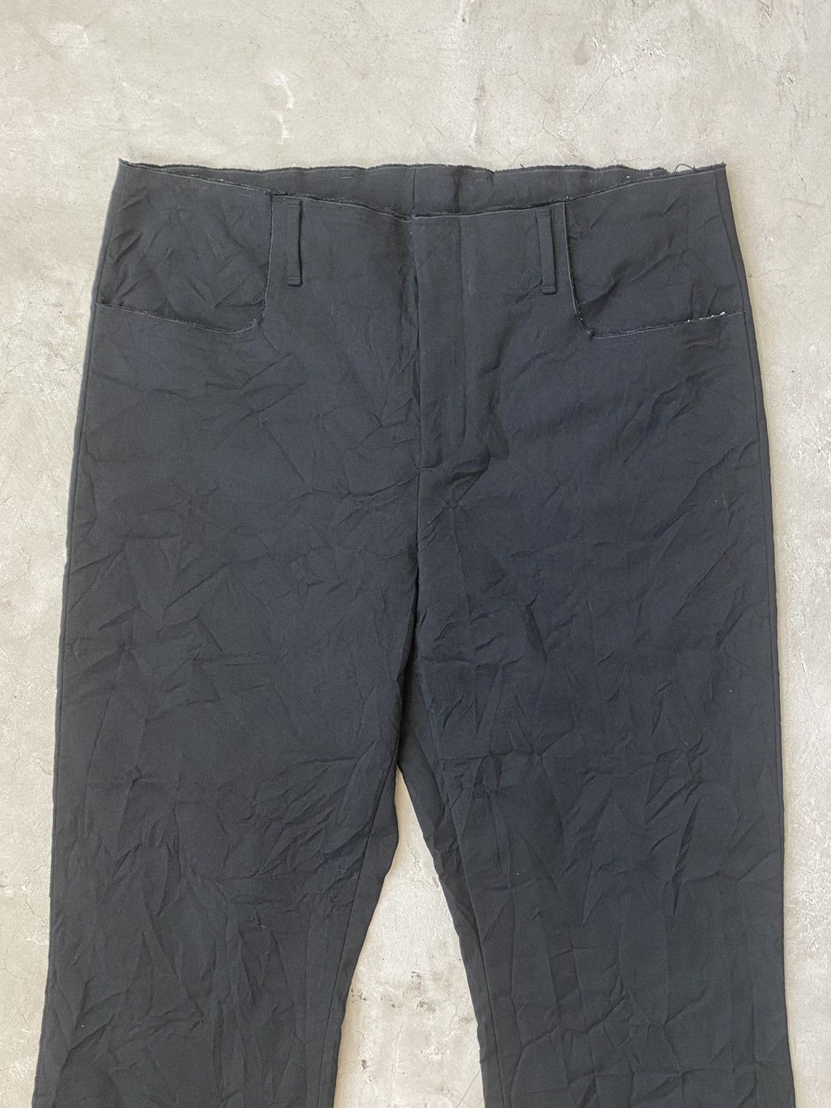 Acne Studios Acne Studios Crushed Wool Raw Edge Flared Trousers Size US 34 / EU 50 - 2 Thumbnail