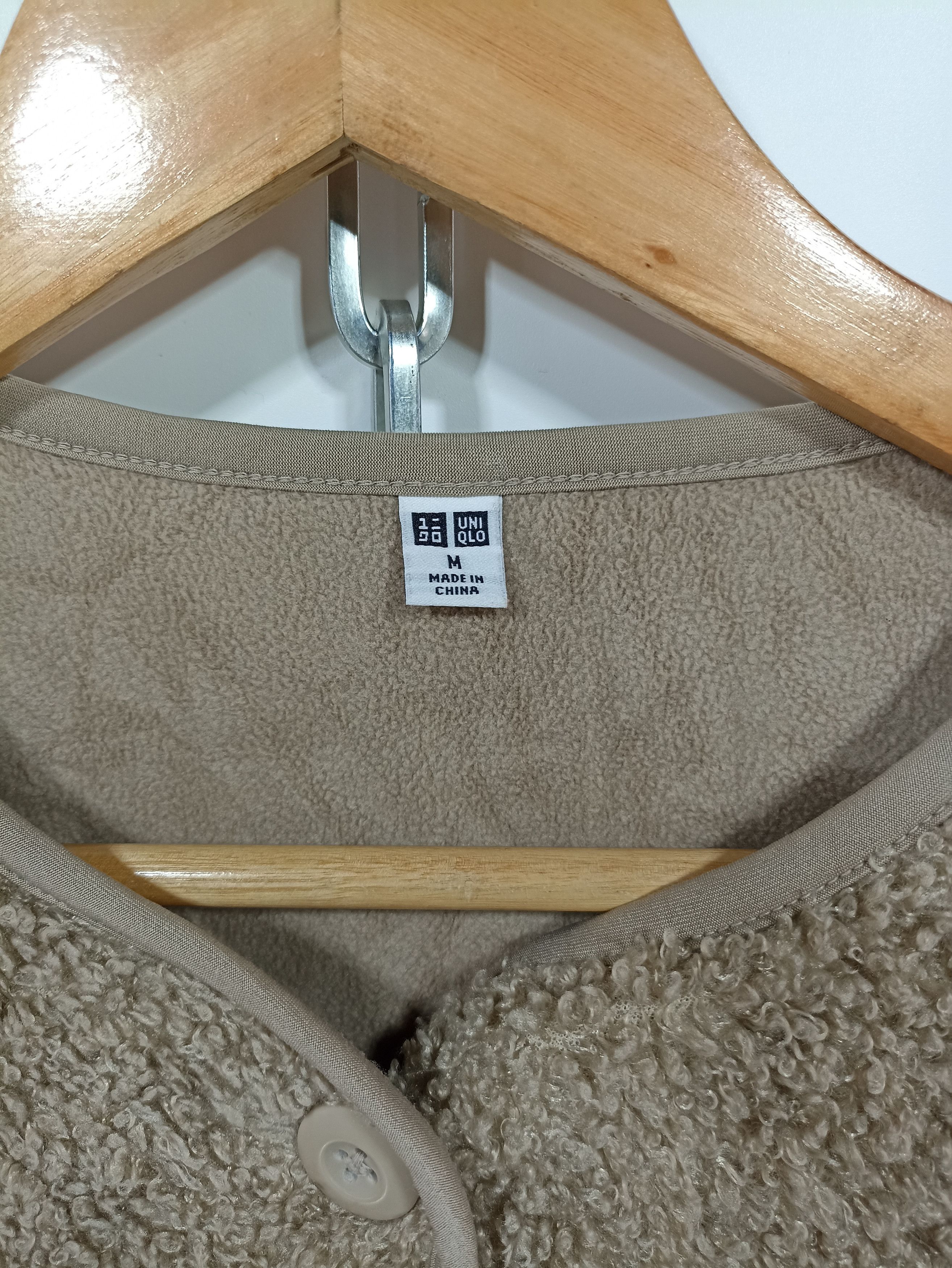 Japanese Brand × Uniqlo Cropped Uniqlo Cardigan Bulky Fleece Size M / US 6-8 / IT 42-44 - 3 Thumbnail