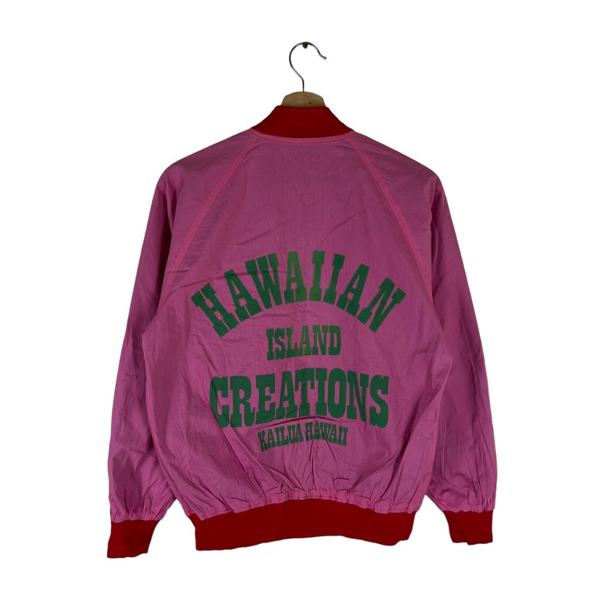 Japanese Brand VINTAGE BOMBER JACKET VARSITY BIG LOGO HAWAIIAN ISLAND Size US M / EU 48-50 / 2 - 1 Thumbnail