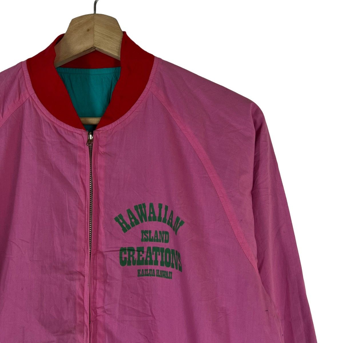 Japanese Brand VINTAGE BOMBER JACKET VARSITY BIG LOGO HAWAIIAN ISLAND Size US M / EU 48-50 / 2 - 5 Thumbnail