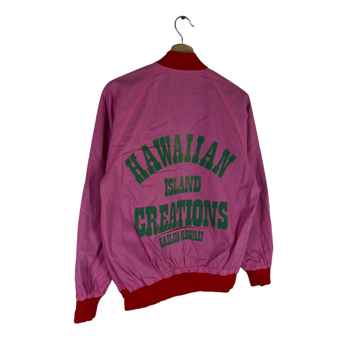 Japanese Brand VINTAGE BOMBER JACKET VARSITY BIG LOGO HAWAIIAN ISLAND Size US M / EU 48-50 / 2 - 8 Thumbnail