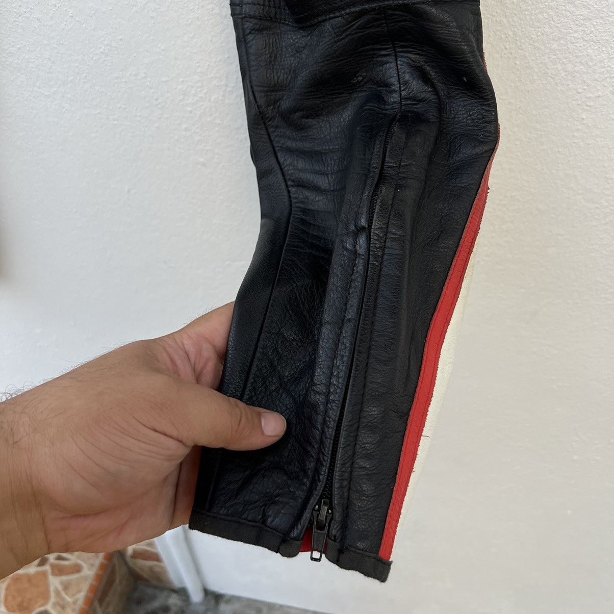 Japanese Brand VINTAGE LEATHER PANTS RACING SPORT MOTOR CROSS WEAR Size US 30 / EU 46 - 11 Thumbnail