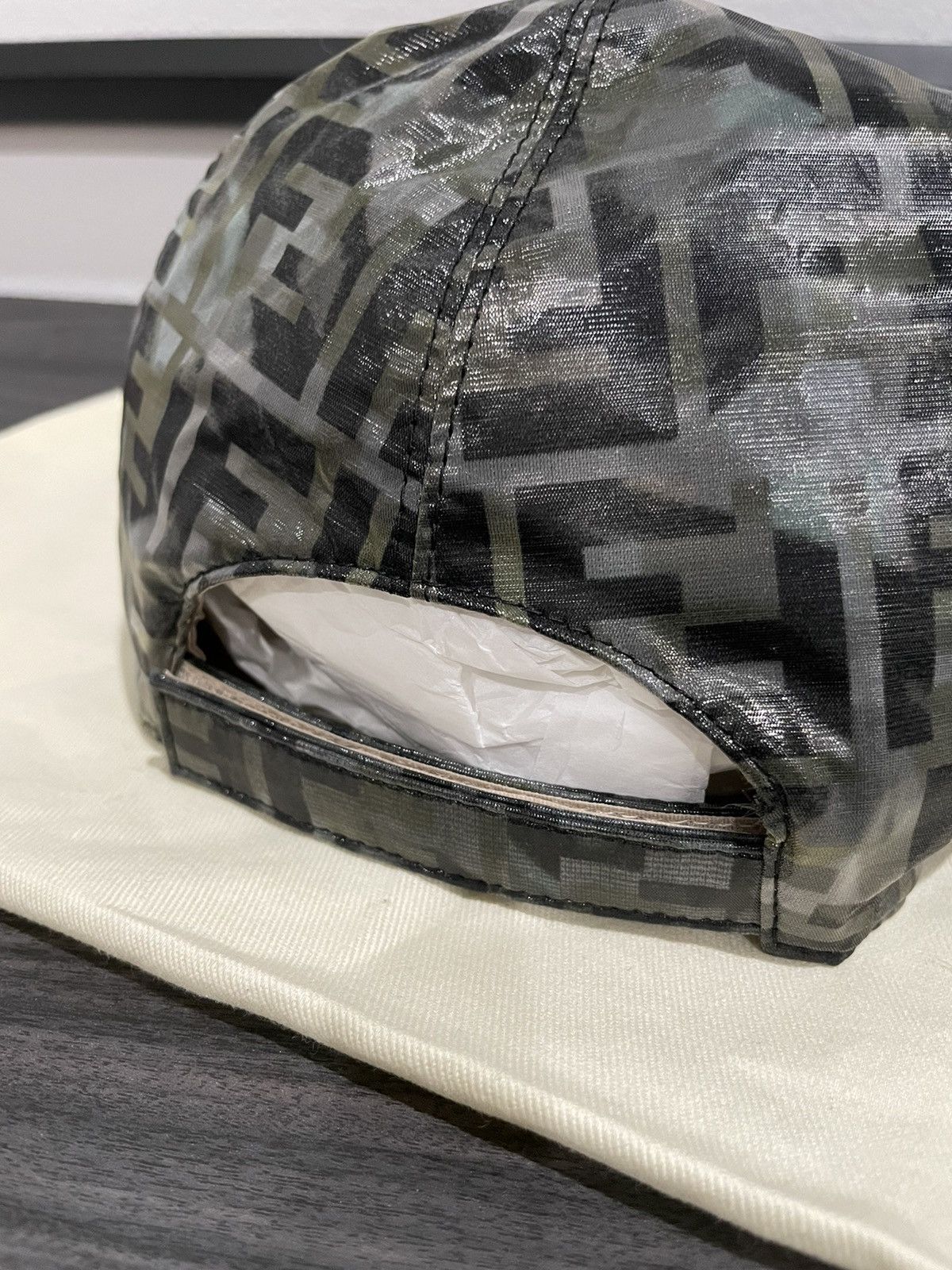 Fendi FENDI “Forever Fendi” camo leather cap baseball hat Size ONE SIZE - 7 Thumbnail