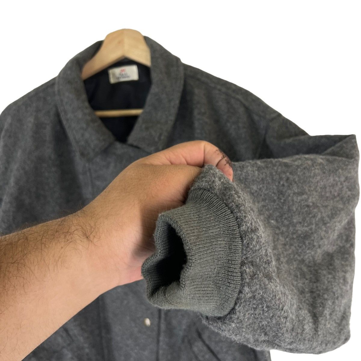 Japanese Brand VINTAGE BOMBER WOOL JACKET TBIS STUDIO INSPIRED ISSEY MIYAKE Size US M / EU 48-50 / 2 - 7 Thumbnail