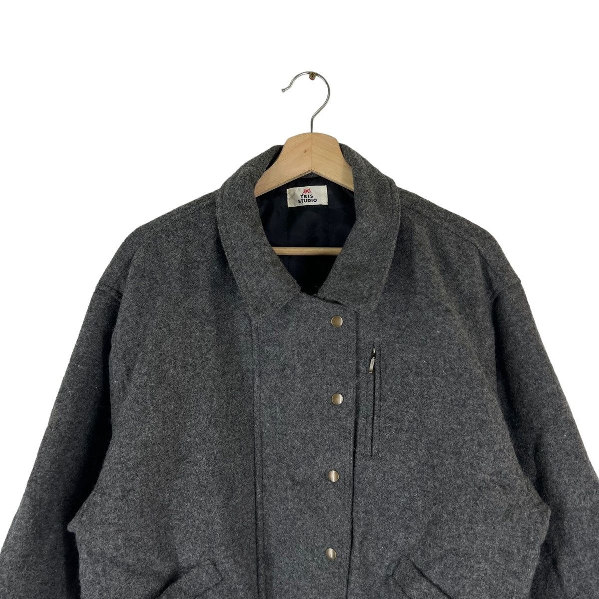 Japanese Brand VINTAGE BOMBER WOOL JACKET TBIS STUDIO INSPIRED ISSEY MIYAKE Size US M / EU 48-50 / 2 - 3 Thumbnail