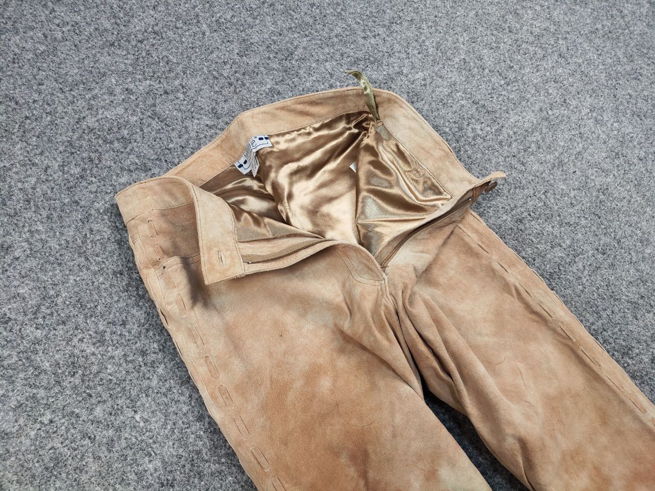 Leather Vintage Japanese suede leather Strap Bondage Trousers Pants Size 34" / US 12 / IT 48 - 12 Thumbnail