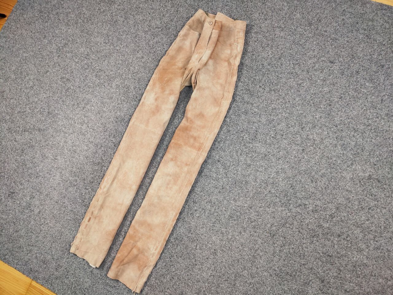 Leather Vintage Japanese suede leather Strap Bondage Trousers Pants Size 34" / US 12 / IT 48 - 3 Thumbnail