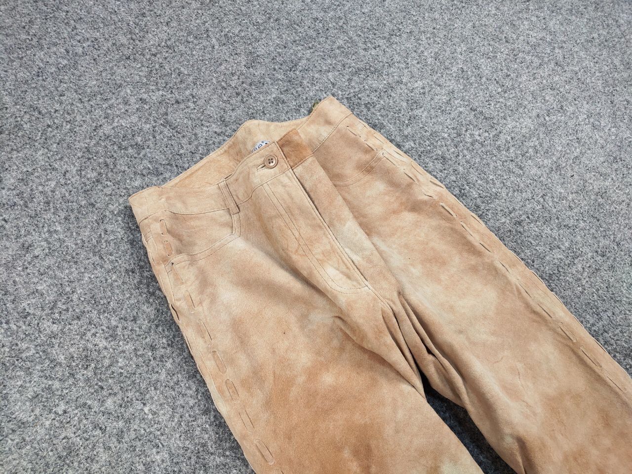 Leather Vintage Japanese suede leather Strap Bondage Trousers Pants Size 34" / US 12 / IT 48 - 11 Thumbnail