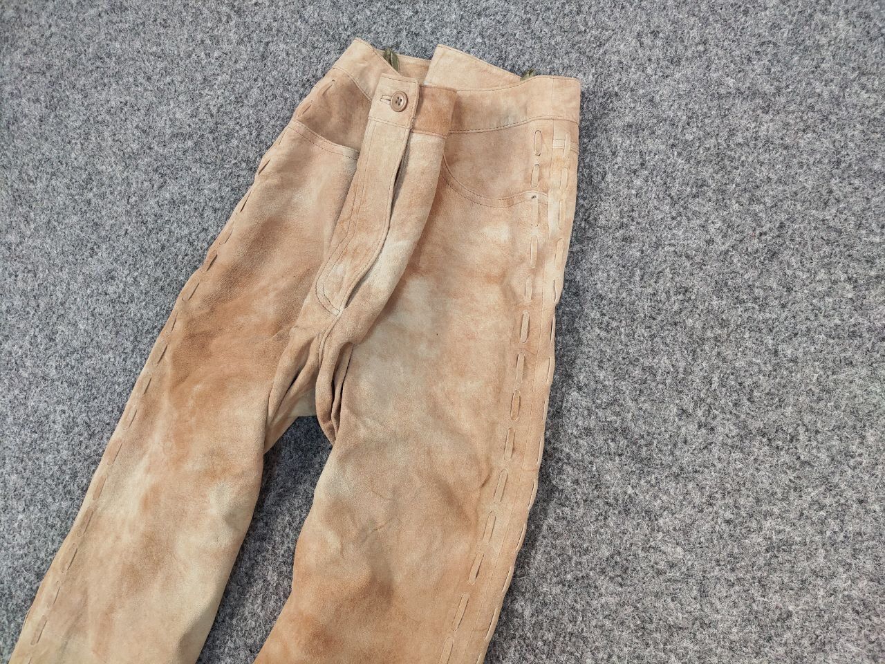 Leather Vintage Japanese suede leather Strap Bondage Trousers Pants Size 34" / US 12 / IT 48 - 4 Thumbnail