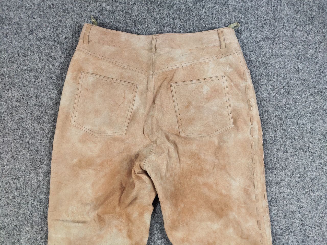 Leather Vintage Japanese suede leather Strap Bondage Trousers Pants Size 34" / US 12 / IT 48 - 15 Thumbnail
