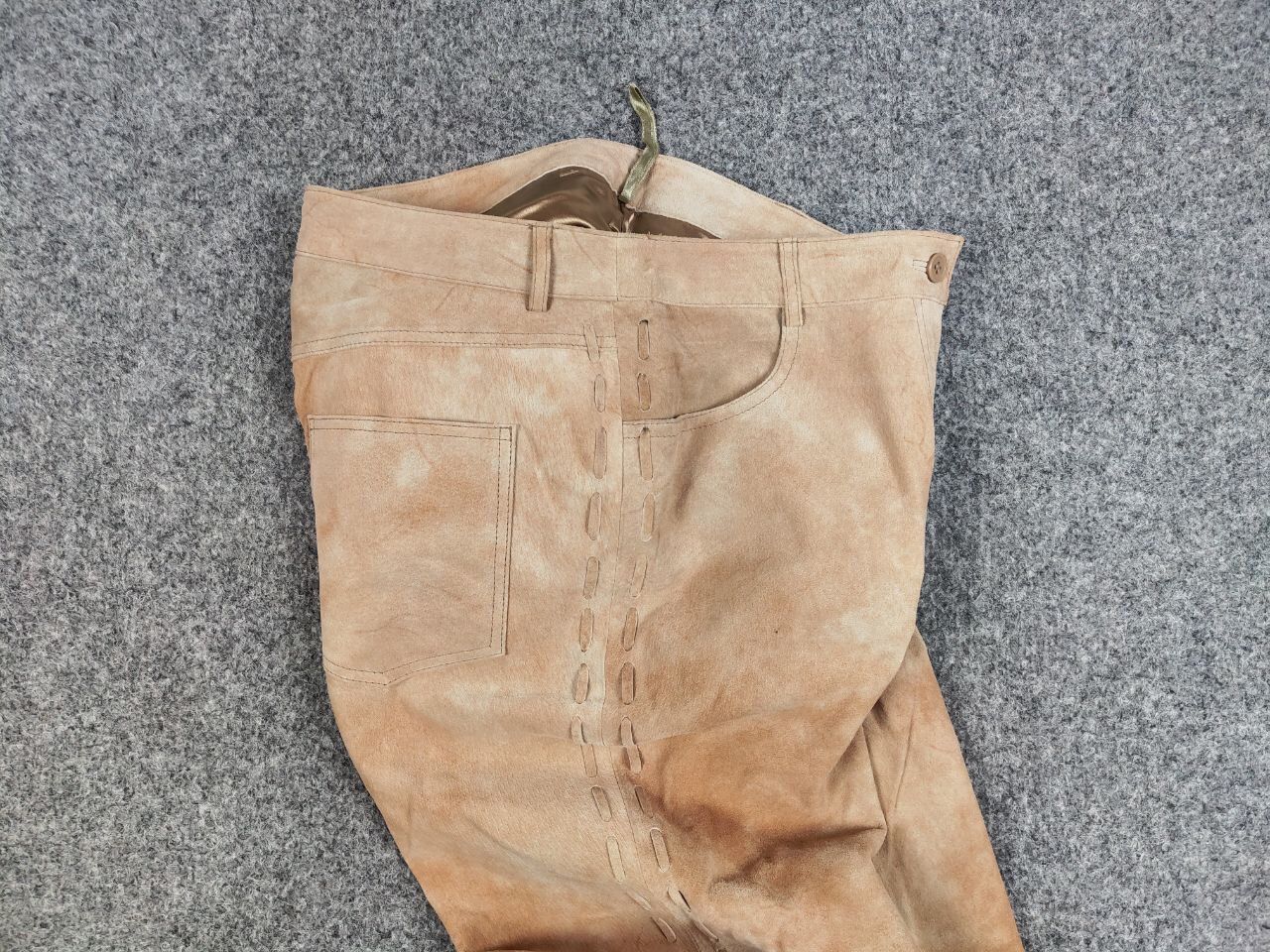 Leather Vintage Japanese suede leather Strap Bondage Trousers Pants Size 34" / US 12 / IT 48 - 17 Thumbnail