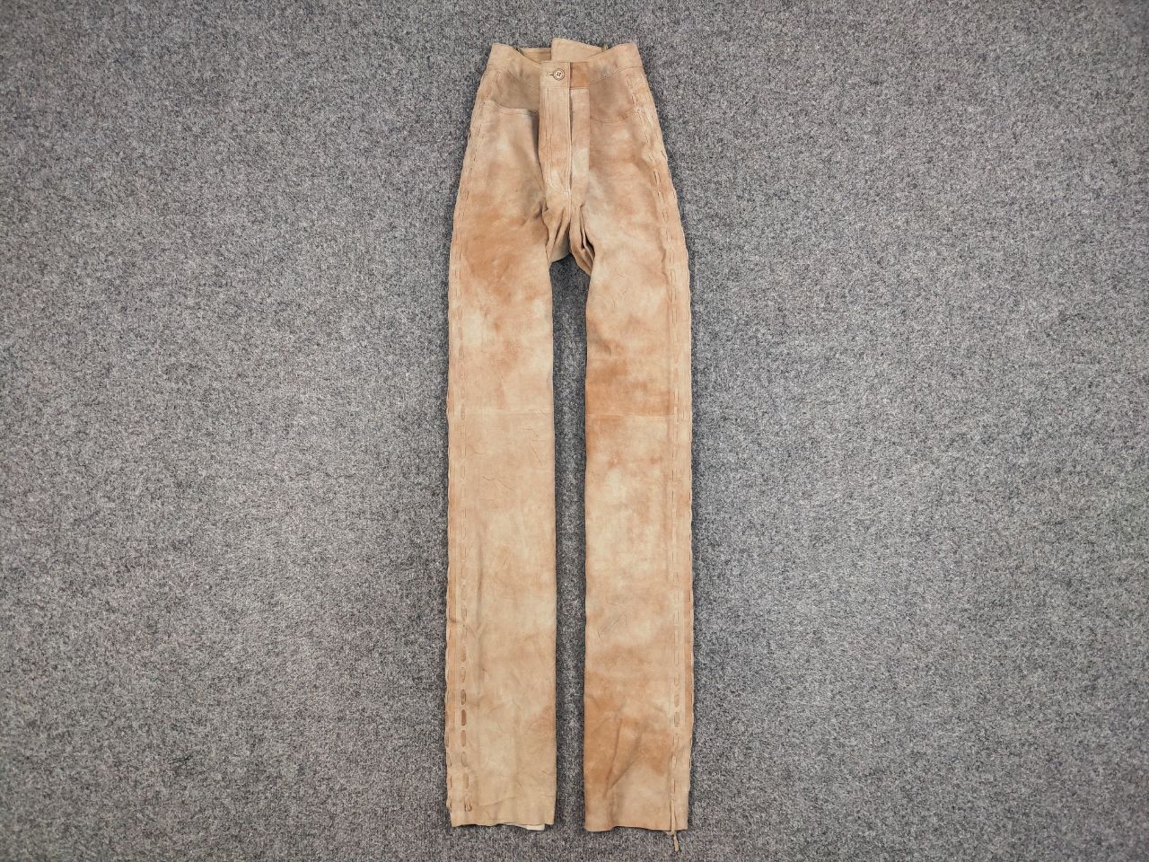 Vintage Japanese suede leather Strap Bondage Trousers Pants