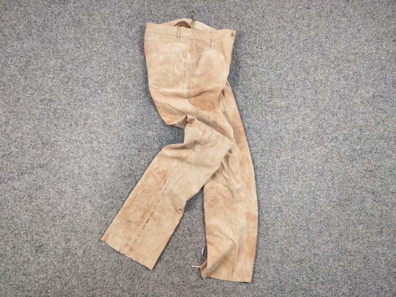 Leather Vintage Japanese suede leather Strap Bondage Trousers Pants Size 34" / US 12 / IT 48 - 16 Thumbnail