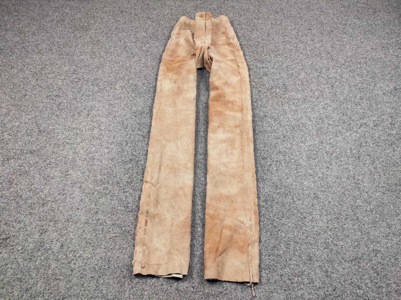 Leather Vintage Japanese suede leather Strap Bondage Trousers Pants Size 34" / US 12 / IT 48 - 2 Thumbnail
