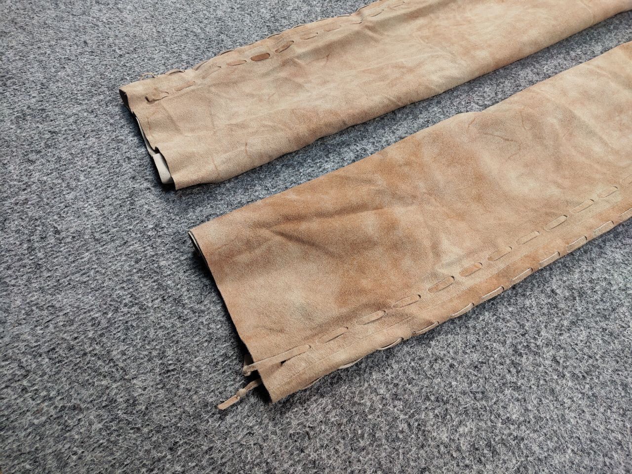 Leather Vintage Japanese suede leather Strap Bondage Trousers Pants Size 34" / US 12 / IT 48 - 6 Thumbnail