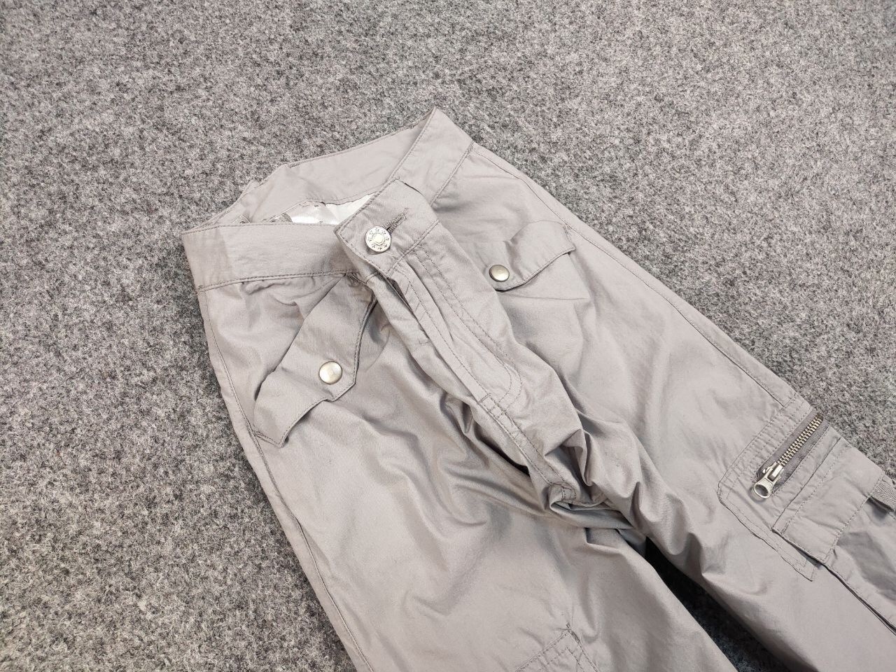 Japanese Brand Vintage 90's Japanese Bondage Zip Bootcut Gray Cargo Pants Size US 31 - 12 Thumbnail
