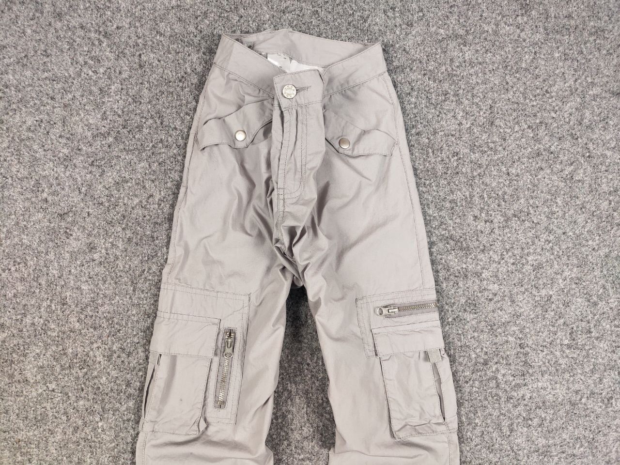 Japanese Brand Vintage 90's Japanese Bondage Zip Bootcut Gray Cargo Pants Size US 31 - 7 Thumbnail