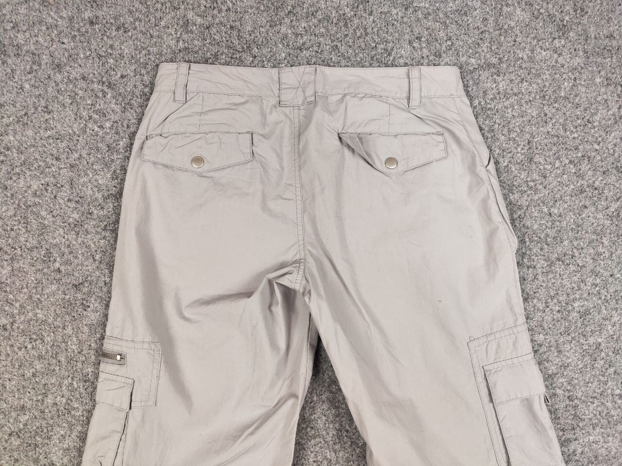 Japanese Brand Vintage 90's Japanese Bondage Zip Bootcut Gray Cargo Pants Size US 31 - 16 Thumbnail