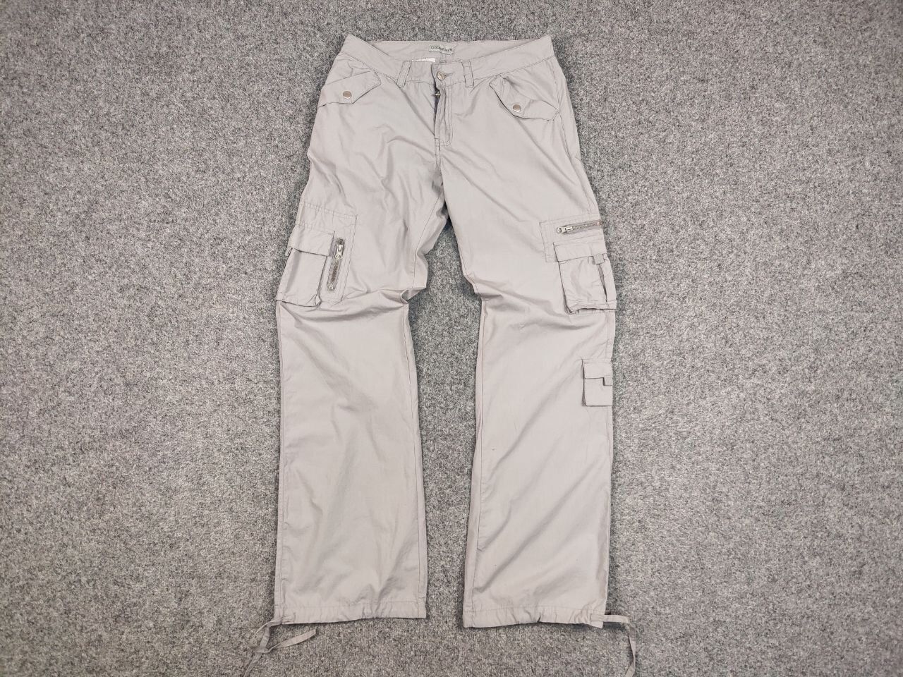 Japanese Brand Vintage 90's Japanese Bondage Zip Bootcut Gray Cargo Pants Size US 31 - 14 Thumbnail
