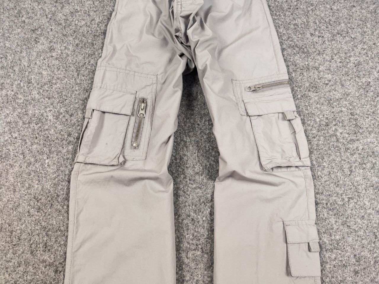 Japanese Brand Vintage 90's Japanese Bondage Zip Bootcut Gray Cargo Pants Size US 31 - 8 Thumbnail