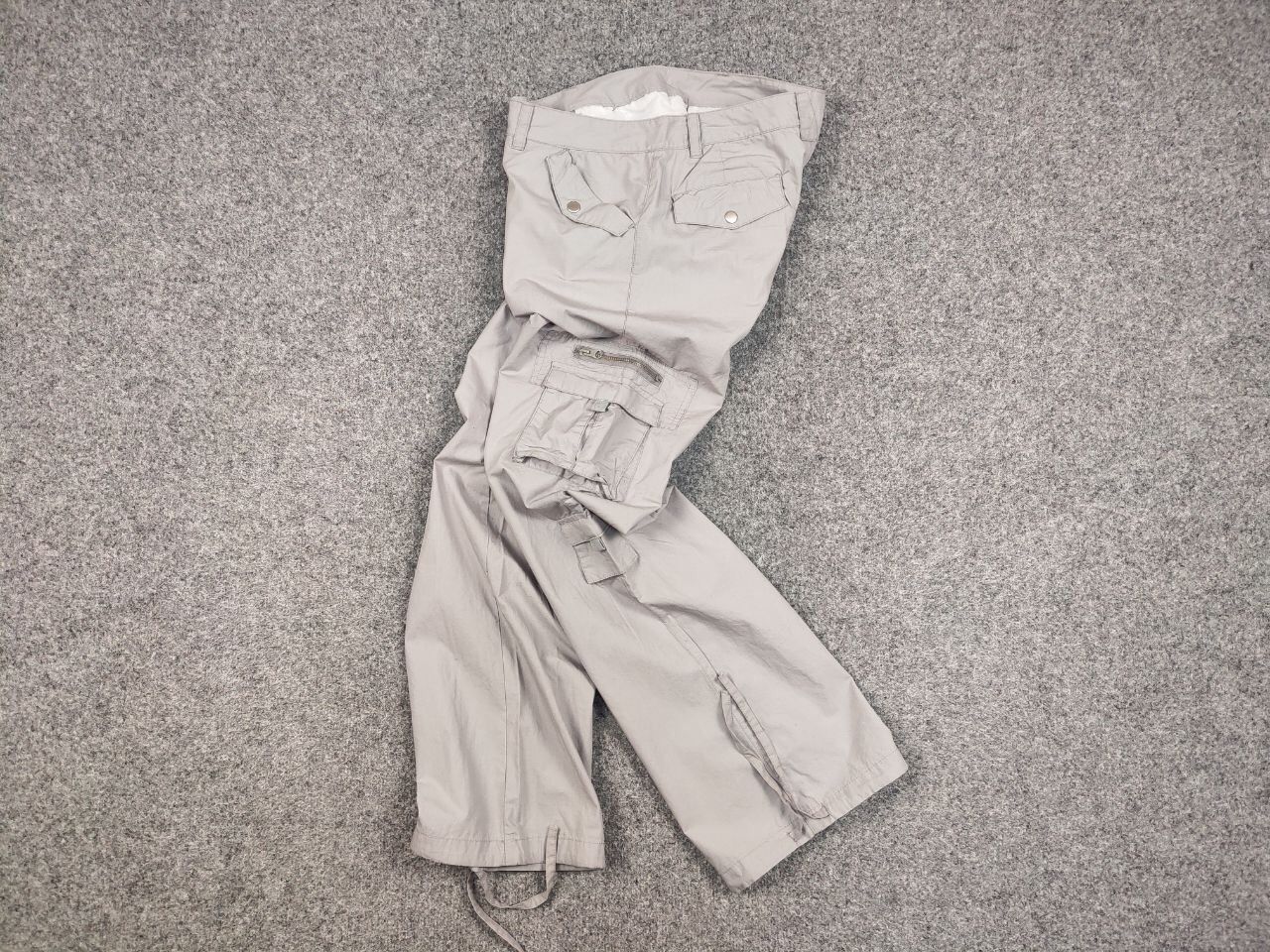 Japanese Brand Vintage 90's Japanese Bondage Zip Bootcut Gray Cargo Pants Size US 31 - 17 Thumbnail