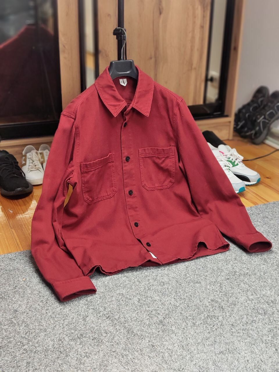 Arket Arket Overshirt Pocket Red Cotton Light Jacket Size US S / EU 44-46 / 1 - 17 Thumbnail