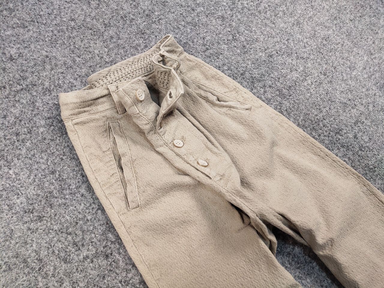 Transit Transit Par Such Beige Textured Cotton Trouser Pants Japan Size 32" / US 10 / IT 46 - 11 Thumbnail