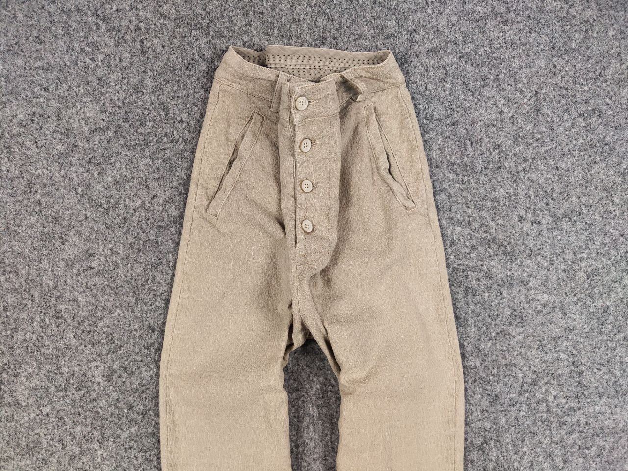 Transit Transit Par Such Beige Textured Cotton Trouser Pants Japan Size 32" / US 10 / IT 46 - 7 Thumbnail