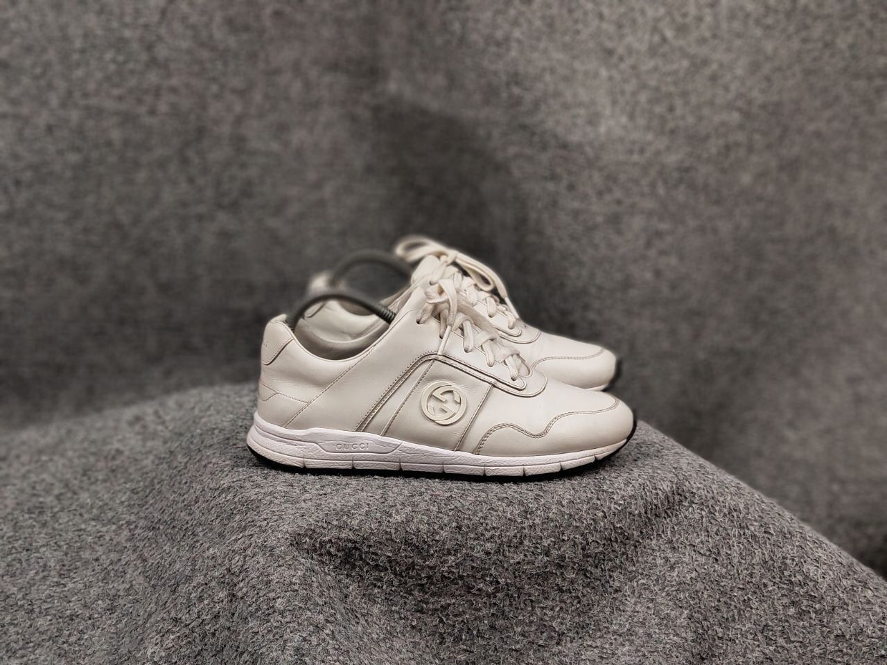 Gucci Gucci Authentic Miro Soft Casual White logo Leather Sneakers Size US 5.5 / EU 38 - 8 Thumbnail