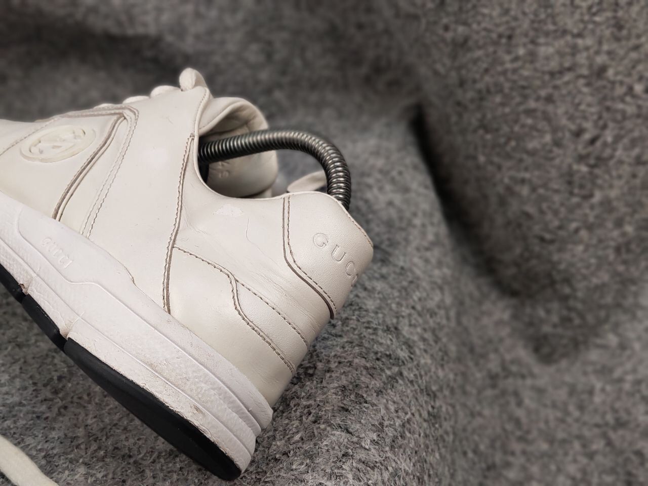 Gucci Gucci Authentic Miro Soft Casual White logo Leather Sneakers Size US 5.5 / EU 38 - 6 Thumbnail